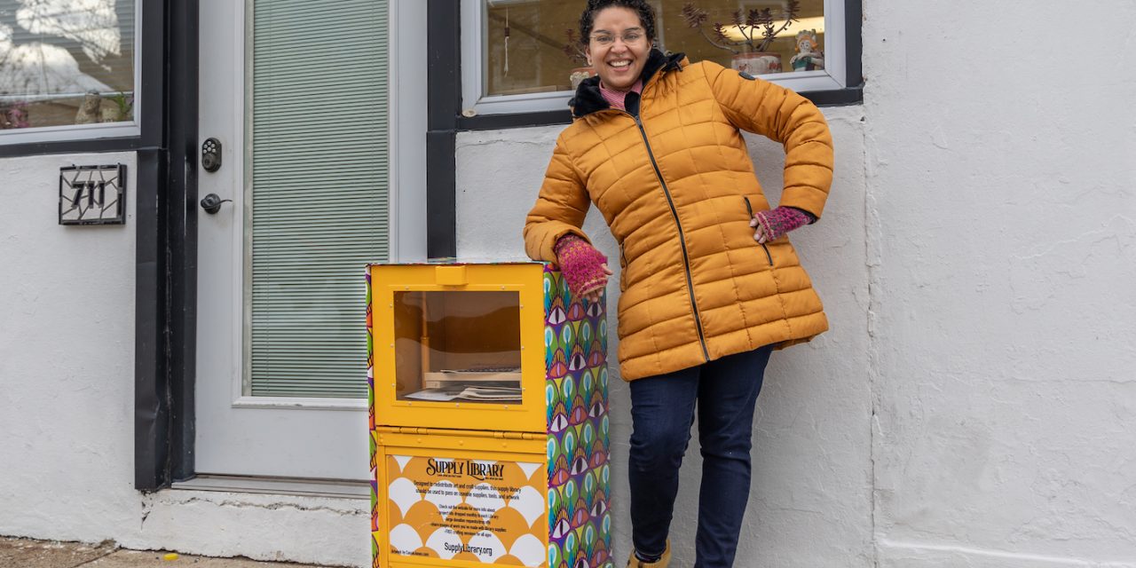 Give, take, and create: West Philly’s new little free library offers up crafty supplies for projects – WHYY