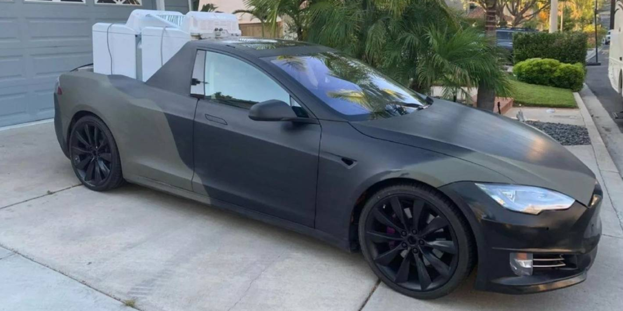 Tesla owner chops up their car, makes DIY electric ute – Stuff